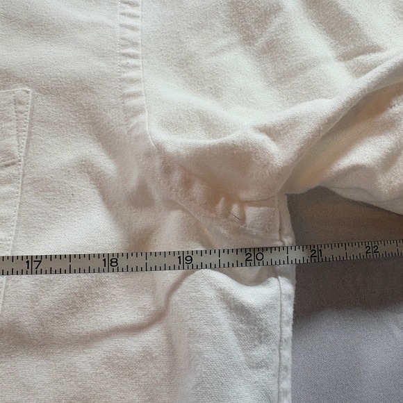 UNTUCKit Mens White Slim Fit Cotton Flannel Button Down Shirt Medium Long Sleeve - Picture 5 of 8